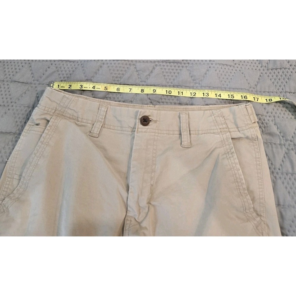 American Eagle Outfitters Cargo Shorts Mens 32 Beige Flex Canvas 10 Inseam - Picture 9 of 11